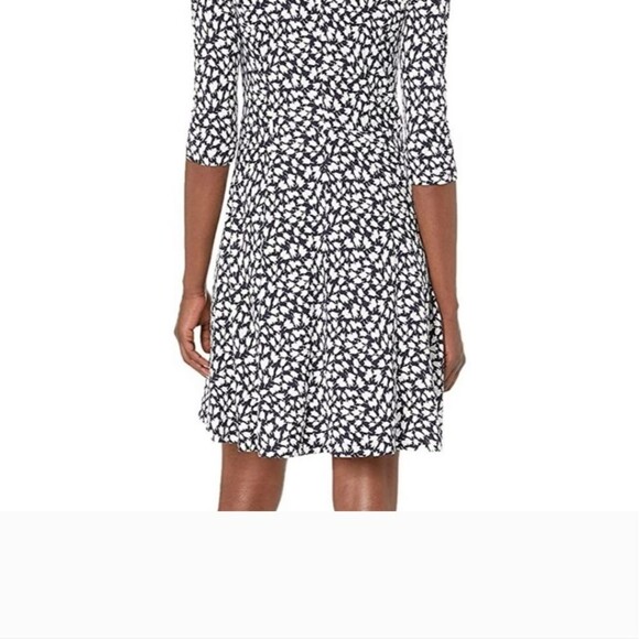 Lark & Ro Navy and White Tulip Print Dress-Size L - Picture 2 of 13